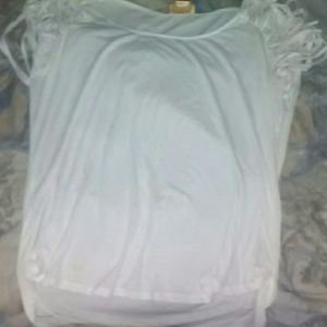 Miss Tina White Blouse Shirt Size Large